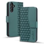 Per Samsung Galaxy S24 5G Custodia in pelle con fibbia a diamante e cordino (verde)