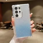 Per Samsung Galaxy S24 Ultra 5G TPU + PC + Glitter Paper Custodia per telefono a copertura totale (blu)