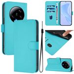 Per Xiaomi 13 Ultra Skin Feel Custodia in pelle tinta unita con cordino (Lake Blue)