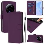 Per Xiaomi 13 Ultra Skin Feel Custodia in pelle tinta unita con cordino (viola)