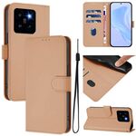 Per Xiaomi 14 Pro 5G Custodia per telefono in pelle tinta unita con cordino (nudo)