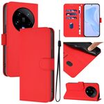 Per Xiaomi 14 Ultra 5G Custodia per telefono in pelle tinta unita con cordino (rosso)
