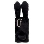Per Samsung Galaxy S23+ 5G Custodia per telefono in TPU con simpatico coniglietto di peluche (nero)
