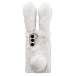 Per Samsung Galaxy S23+ 5G Custodia per telefono in TPU con simpatico coniglietto di peluche (bianco)