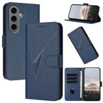 Per Samsung Galaxy S24+ 5G Custodia in pelle con fibbia a motivo triangolare (blu reale)