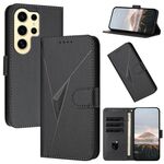 Per Samsung Galaxy S24 Ultra 5G Custodia in pelle con fibbia a motivo triangolare (nero)