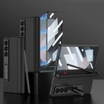 Per Samsung Galaxy Z Fold6 GKK Custodia per telefono cellulare in pelle magnetica integrata con custodia per penna, penna non inclusa (fibra di carbonio)