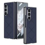 Per Samsung Galaxy Z Fold6 GKK Integrated Asterism Plating Custodia per telefono in pelle a copertura totale (blu)