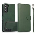 Per Samsung Galaxy S23+ 5G Custodia in pelle con retro magnetico staccabile 2 in 1 in pelle di vitello (verde)