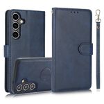 Per Samsung Galaxy S24+ 5G Custodia in pelle con cover posteriore magnetica staccabile 2 in 1 in vitello (blu)