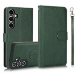 Per Samsung Galaxy S24+ 5G Custodia in pelle con retro magnetico staccabile 2 in 1 in pelle di vitello (verde)