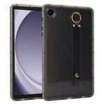 Per Samsung Galaxy Tab A9+ Wristband Holder PC Hybrid TPU Soft Tablet Case (Nero)
