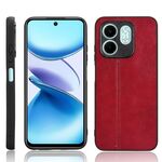 Per Infinix Hot 50i / Smart 9 Custodia per telefono con motivo a mucca e cuciture (rosso)