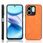 Per Infinix Hot 50i / Smart 9 Custodia per telefono con motivo a mucca e cuciture (arancione)