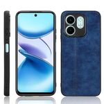 Per Infinix Hot 50i / Smart 9 Custodia per telefono con motivo a mucca e cuciture (blu)