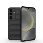 Per Samsung Galaxy S25 5G Magic Shield TPU + custodia in flanella per telefono (nero)