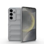 Per Samsung Galaxy S25 5G Magic Shield TPU + Custodia in flanella per telefono (grigio)