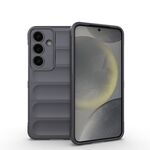Per Samsung Galaxy S25 5G Magic Shield TPU + custodia in flanella (grigio scuro)