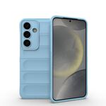Per Samsung Galaxy S25 5G Magic Shield TPU + custodia in flanella per telefono (azzurro chiaro)
