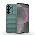 Per Samsung Galaxy S25+ 5G Magic Shield TPU + Custodia in flanella per telefono (verde scuro)