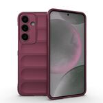 Per Samsung Galaxy S25+ 5G Magic Shield TPU + custodia in flanella (rosso vino)