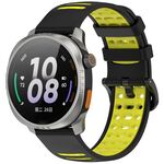 Per Keep Watch Pilot 1 cinturino in silicone a sgancio rapido con due fori colorati (nero limone)
