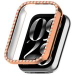 Per Xiaomi Smart Band 9 Pro Diamond PC Half Coverage Watch Custodia protettiva (oro rosa)