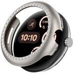 Per Google Pixel Watch 3 45mm Custodia protettiva per orologio con copertura parziale in PC elettrolitico diamantato (Starlight)