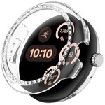 Per Google Pixel Watch 3 45mm Custodia protettiva per orologio con copertura parziale in PC elettrolitico diamantato (colore trasparente)