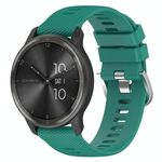 Per Garmin Approach S40 Cinturino per orologio in silicone tinta unita testurizzato incrociato da 20 mm (verde pino)