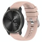 Per Garmin Forerunner 245 Cinturino per orologio in silicone tinta unita testurizzato incrociato da 20 mm (rosa)