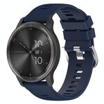 Per Garmin Forerunner 645 Music Cinturino per orologio in silicone tinta unita testurizzato incrociato da 20 mm (blu notte)