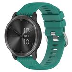 Per Garmin Forerunner Sq2 Cinturino per orologio in silicone tinta unita testurizzato incrociato da 20 mm (verde pino)