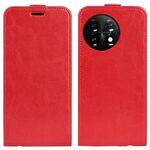 Per OnePlus 11 R64 Custodia per telefono in pelle con vibrazione verticale Texture (rosso)