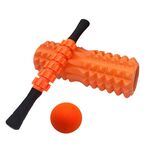 3 pz/set Crescent Hollow Foam Roller Set di colonne per yoga Set di massaggiatori per rilassamento muscolare fitness (45 cm arancione)