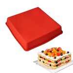 Stampo per torta in silicone quadrato antiaderente per uso alimentare Strumenti per teglia da forno per pizza quadrata da 6,4 pollici