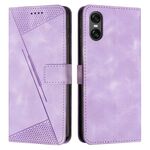 Per Sony Xperia 5 VI Dream Triangle Custodia in pelle con cordino (viola)