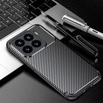 Per Xiaomi 15 Custodia per telefono in TPU antiurto con trama in fibra di carbonio (nero)