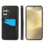 Per Samsung Galaxy S24 FE 5G Custodia per telefono in pelle Litchi con slot per schede (nero)