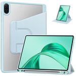 Custodia per tablet in pelle con supporto a tre pieghe per Honor Pad X8a (blu cielo)