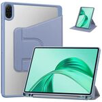 Custodia per tablet in pelle con supporto a tre pieghe per Honor Pad X8a (viola lavanda)