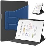 Per reMarkable Paper Pro Voltage Holder Rotation Smart Custodia in pelle per tablet (blu navy)