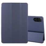 Per Honor Pad X8 / X9 Custodia per tablet in silicone e pelle a tre ante (blu scuro)