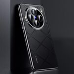 Per vivo X200 Custodia per telefono in pelle per PC (nero)