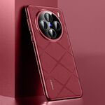 Per vivo X200 Custodia in pelle per PC (rosso vino)