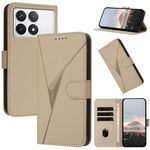 Per Redmi K70 Custodia per telefono in pelle con fibbia a motivo triangolare (oro)