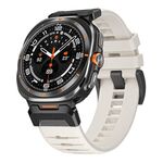 Per Samsung Galaxy Watch Ultra 47mm Cinturino in gomma fluorurata con fibbia in acciaio (nero Starlight)