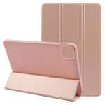 Custodia per tablet in pelle e silicone a tre ante per Honor Pad GT Pro (oro rosa)