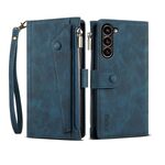 Per Samsung Galaxy S24+ 5G ESEBLE Retro Frosted RFID Flip Custodia in Pelle per Telefono (Verde Scuro)