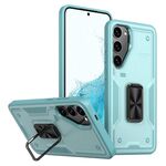 Per Samsung Galaxy S22 5G Custodia per telefono con supporto ad anello in TPU ibrido per PC (blu)
